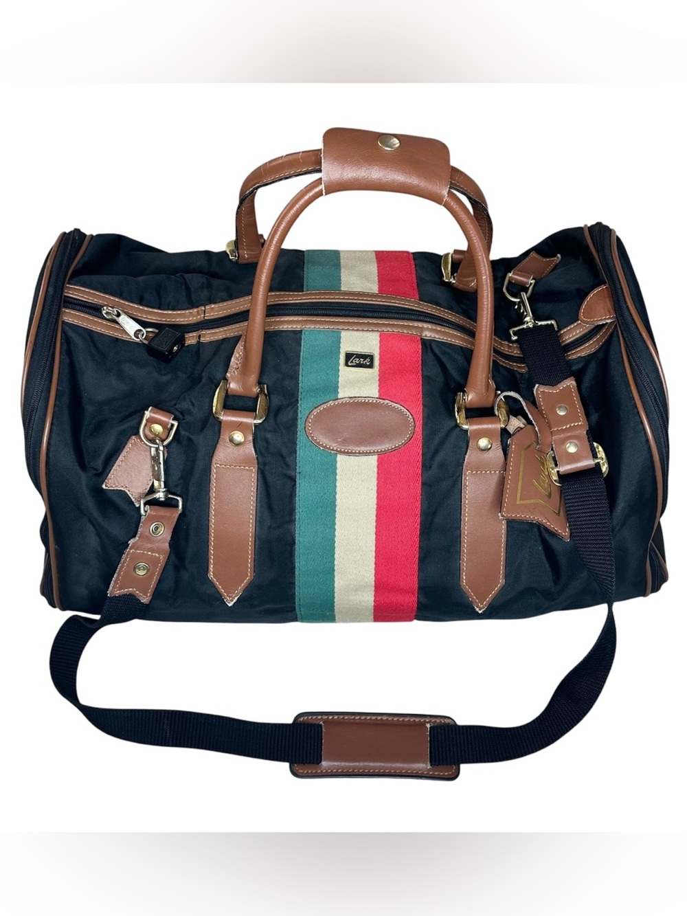 Vintage Lark Weekender Duffel | Expandable Sides | Lock + Strap